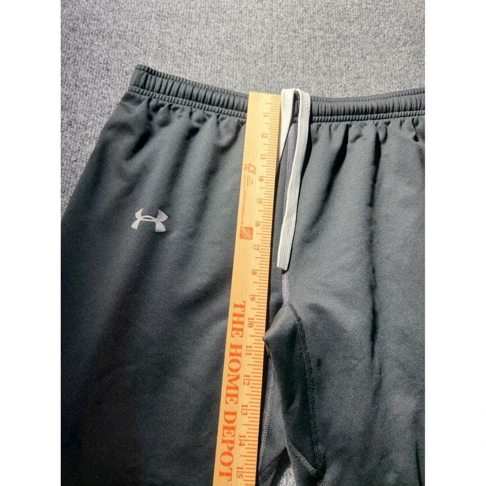 Under Armour Mens Jogger Pants Black Gray Contrast Stitch Training Large LG